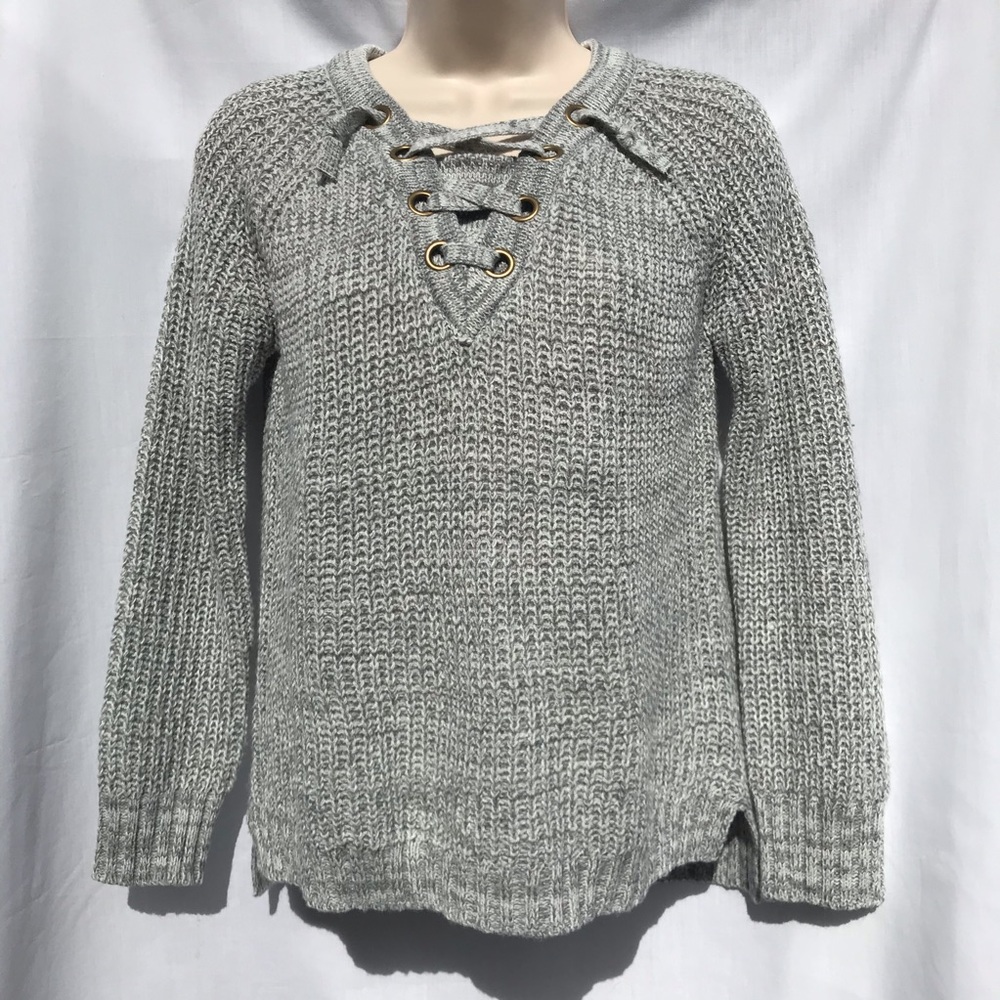 It’s Our Time Lace Up Sweater